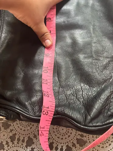 Renato Angi Black Leather Messenger Bag with Slouchy Style