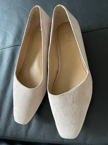 Naturalizer Keiva Suede Leather Flats Slip on Loafers Square toe cushion sole