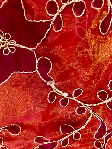 Blair Vintage Orange Blouse Top WOORD4