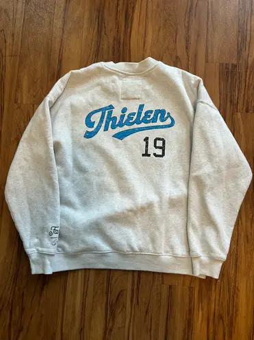 Carolina Panthers Crewneck Sweatshirt Gray Size L - Image 5