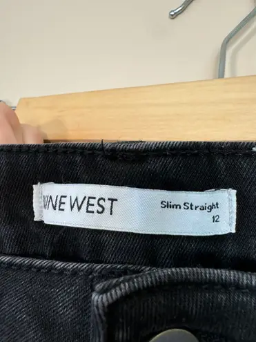 Nine West Black  Slim Straight Jeans Size 12 EUC