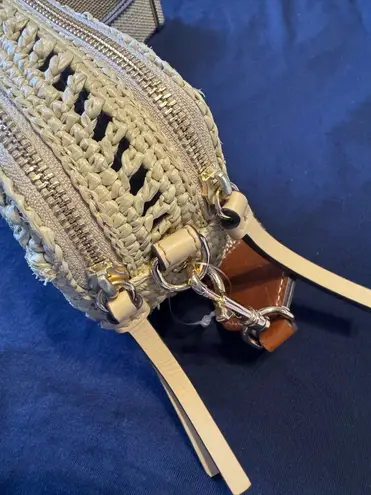 Tory Burch MINI MILLER RAFFIA CROSSBODY BAG