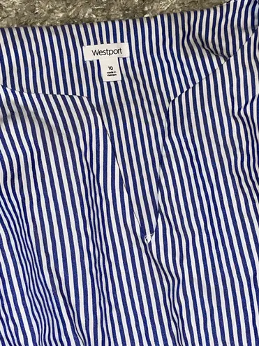 Westport Stripped Dress With Embroidered Flowers