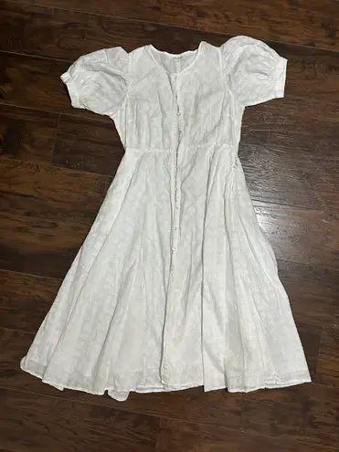 Roller Rabbit cotton floral jacquard midi dress