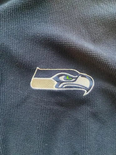 Seattle Seahawks Quarter Zip Sweater Blue Size M