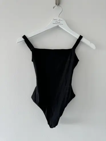 SKIMS Black Squareneck Bodysuit XS