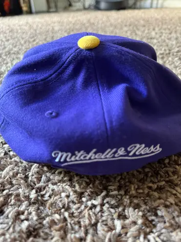 Mitchell & Ness Los Angeles Lakers Snapback Hat Purple Yellow Original Fit