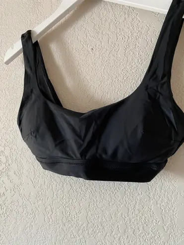 Aerie NWT  Wide Strap Black Scoop Bikini Top