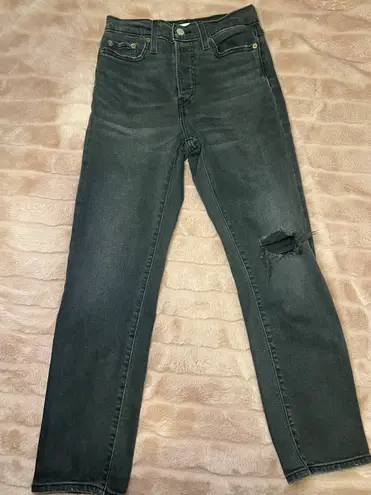 Levi's Wedgie Straight Black Jeans