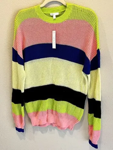 Nordstrom  Abound Womens‎ Sweater Small Striped Lightweight Crew Neck Colorful
