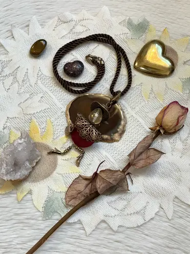 Coldwater Creek Vintage novelty doll charm Pendant necklace