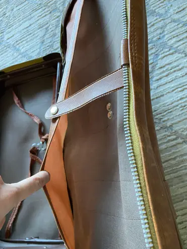 Vintage Brown Leather Mercury Suitcase Luggage