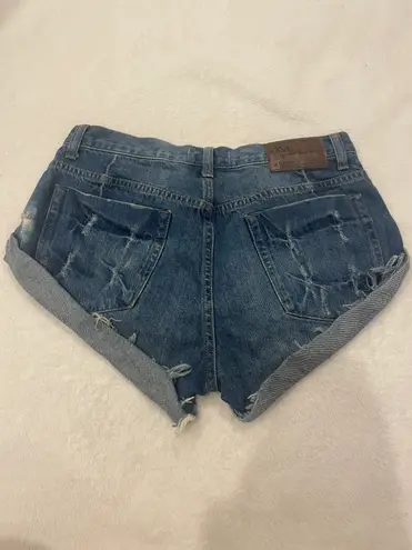 One Teaspoon Denim Shorts Distressed