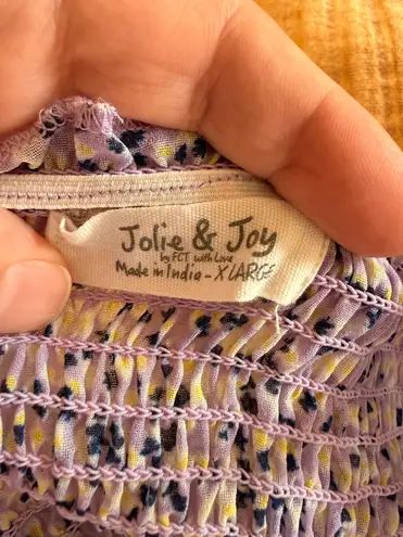 Jolie & Joy EUC Floral Purple Sundress with Padded Top and Adjustable Straps Size XL