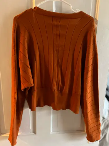 Rust Cropped Sweater By FCT Orange Size L - Image 3