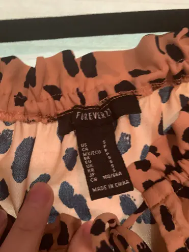 Forever 21 Animal Print Off The Shoulder Top