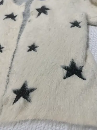 A Shappe wool star print cardigan White