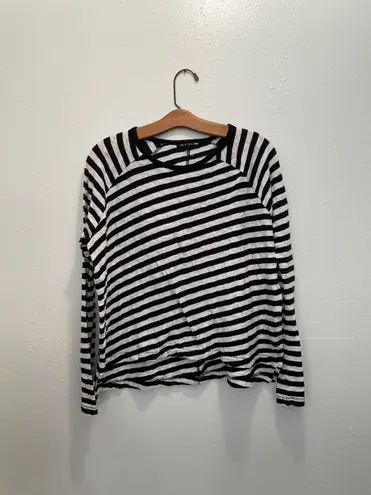 Rag and Bone Jean Camden Black & White Striped Long Sleeve Tee 