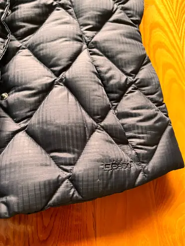 Eddie Bauer Vintage Y2K Women's Puffer 650 Jacket Small Black Down Full Zipped