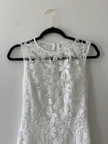 Bisou Bisou White Lace Dress