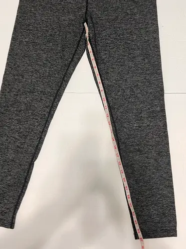 Tuff Athletics Leggings Womens Large Running Zip Pocket Black Gray Yoga Pants