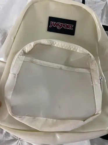 Jansport white mini  jelly backpack