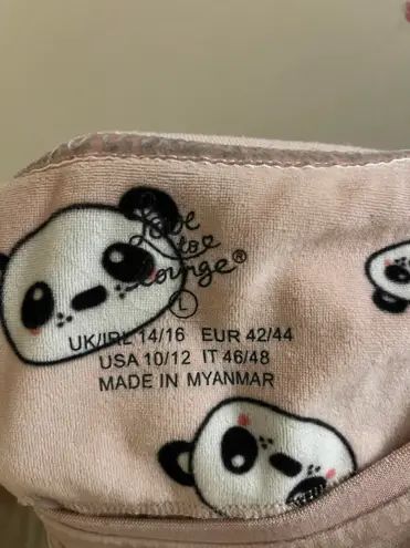 Panda Pajama Pullover Pink Size L