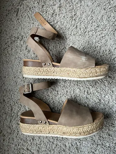 Soda Tan Platform Sandals