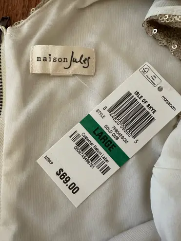 Maison Jules NWT Woman’s Beige Dress, Sz L