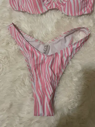 SheIn Pink Zebra Bikini Set - Image 2