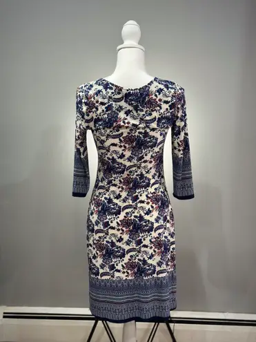 CLEARANCE! Navy Gilli Patterned Dress Size S EUC Blue