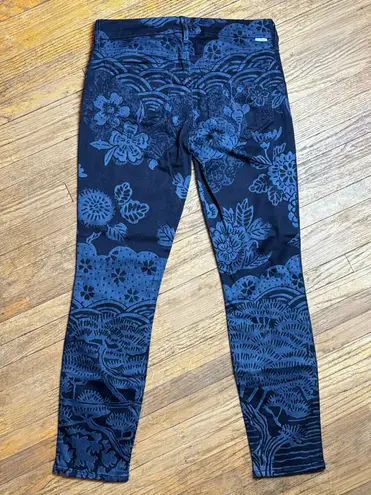 MOTHER Denim Women’s Sz 26 “The Looker Crop: Moon of Tokyo” Floral Skinny Jeans