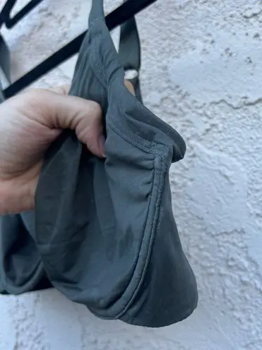 Donna Karan 32DD dark Olive green silky underwire wrap bra