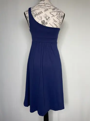 Susana Monaco indigo blue one shoulder empire waist dress size S small NWT