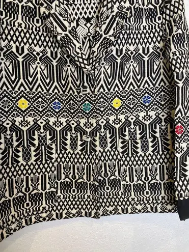 Vintage Guatemala Indigenous Blazer Buttons EUC Sz M Women’s Tribal Black Cream Size M