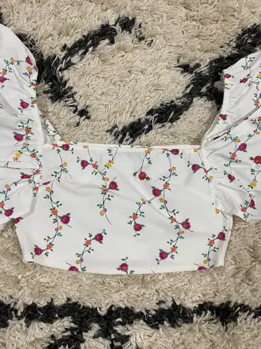 ZARA Floral Crop Top