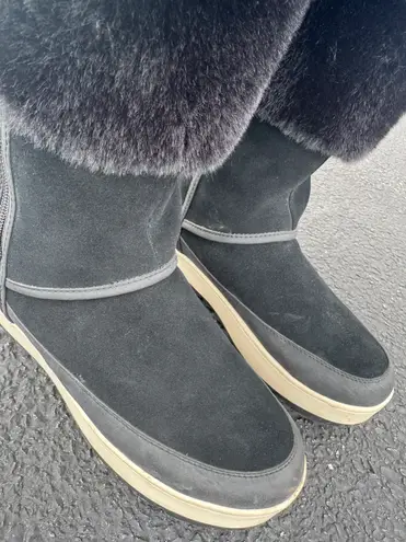 Koolaburra by Ugg Tynlee Fuzzy shearling Snow faux fur suede leather Whimsygoth