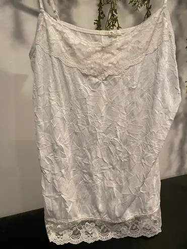 White Lace Tank Top Size XL