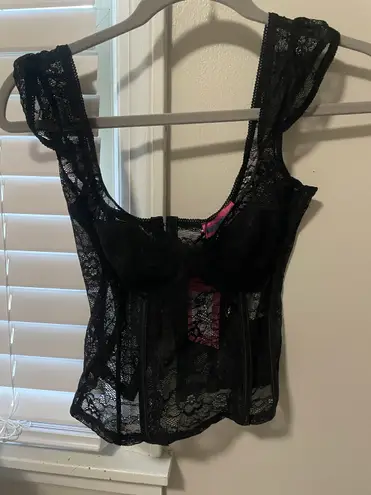 Edikted Black Lace Corset Top