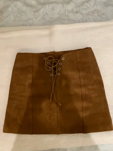 American Rag Tan Suede Skirt