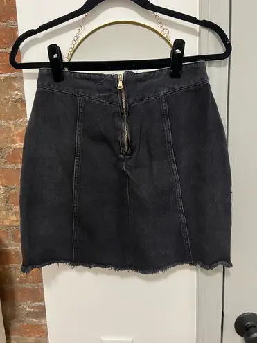 Boutique Black Denim Skirt