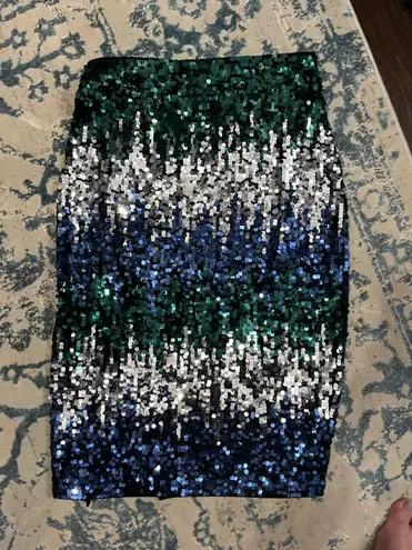 EXPRESS NWOT  Size XS Multi Colored Sequin Skirt