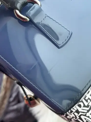 Furla Designer Navy & Graffiti-Style Rubber Candy Cookie Handbag Y2K Pop Street