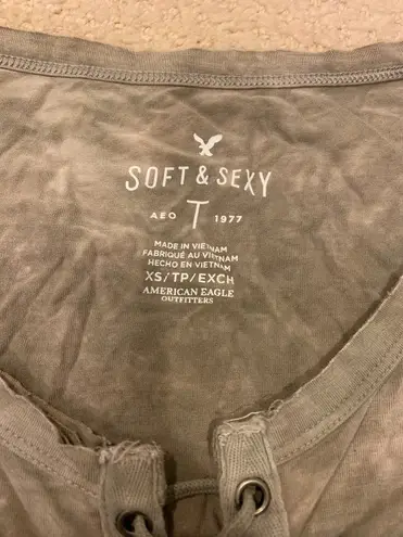 American Eagle Lace Up Shirt