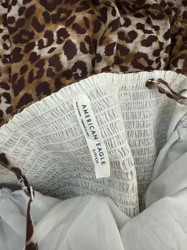 American Eagle AE Tube Tie Waist Jumpsuit Brown Leopard Cheetah - Image 10
