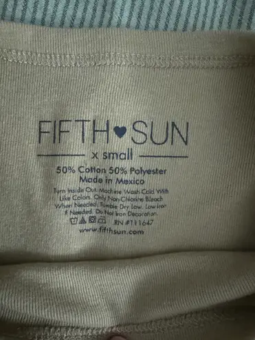 Fifth Sun tan cropped tee