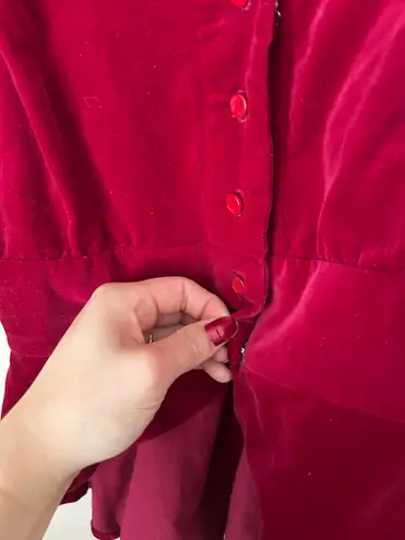 Vintage holiday red velvet like top