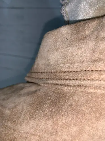 Coldwater Creek tan suede leather jacket womens size 1X