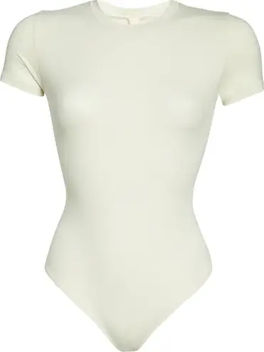 SKIMS Stretch Cotton Jersey T-Shirt Bodysuit, LIMITED EDITION BONE, BN, XXS, $62