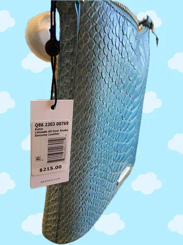 Brahmin Katie Limeade All Over Snake Genuine Leather Crossbody
